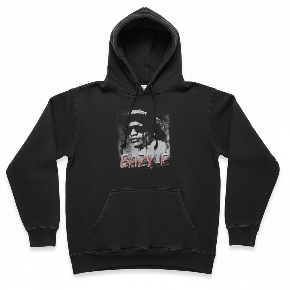 Eazy-E Mens Graphic Hoodie Cotton Blend Streetwear‎ Black M